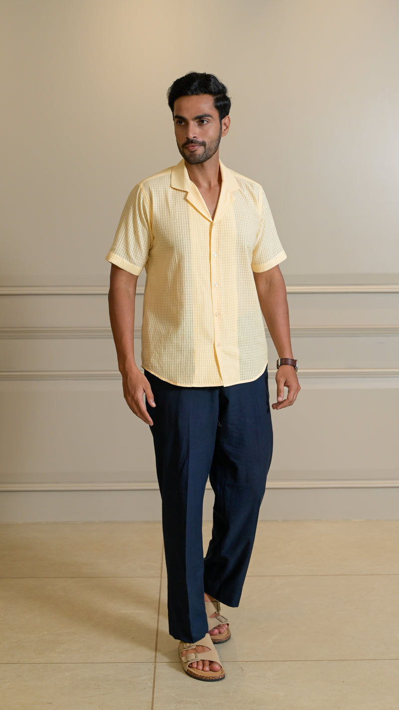 The Cuban Shirt- Butter Yellow