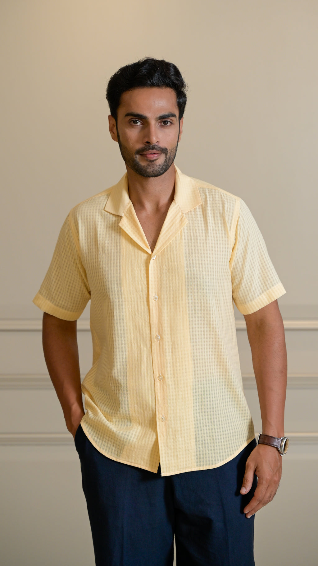 The Cuban Shirt- Butter Yellow