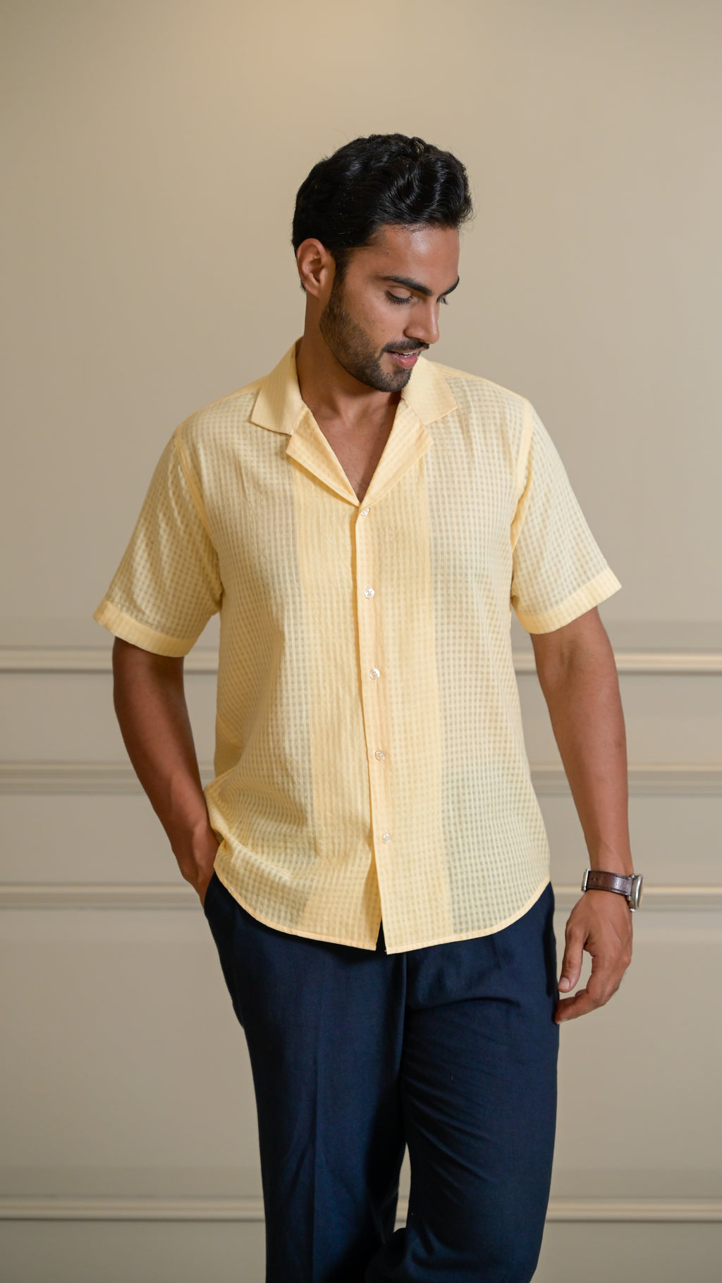 The Cuban Shirt- Butter Yellow