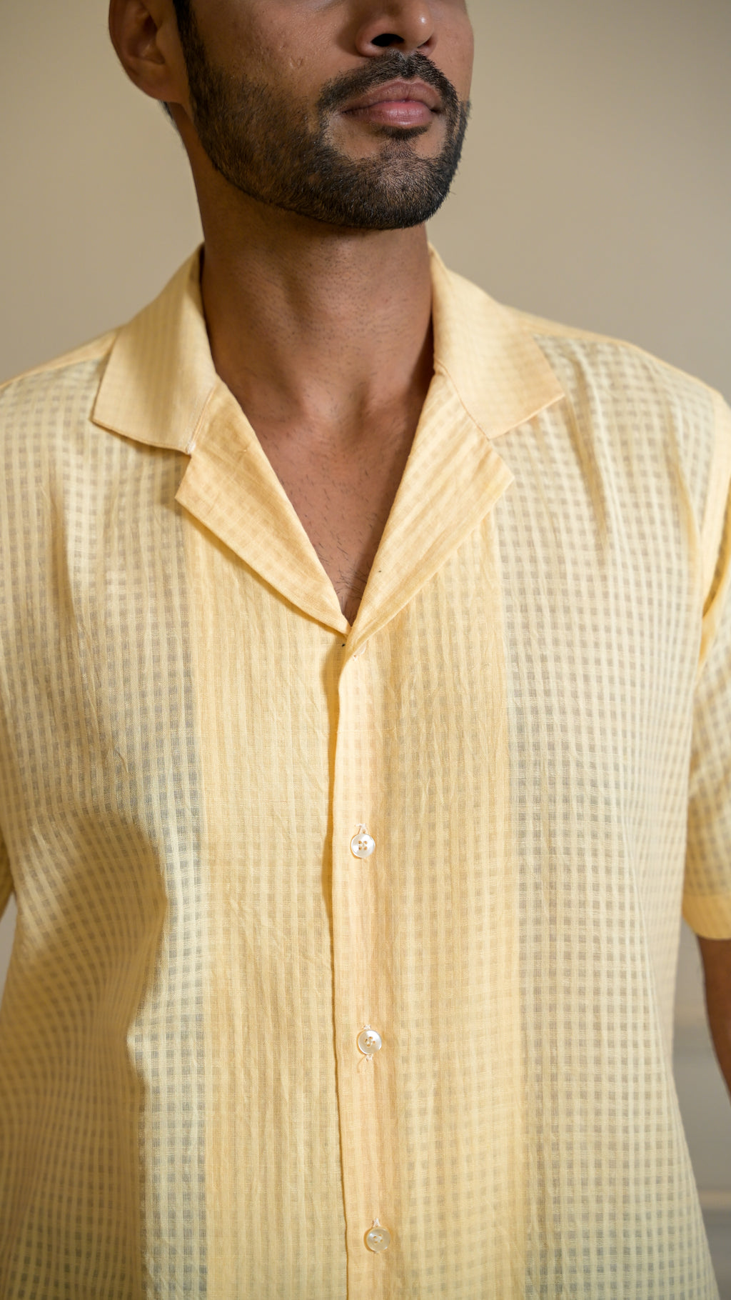 The Cuban Shirt- Butter Yellow