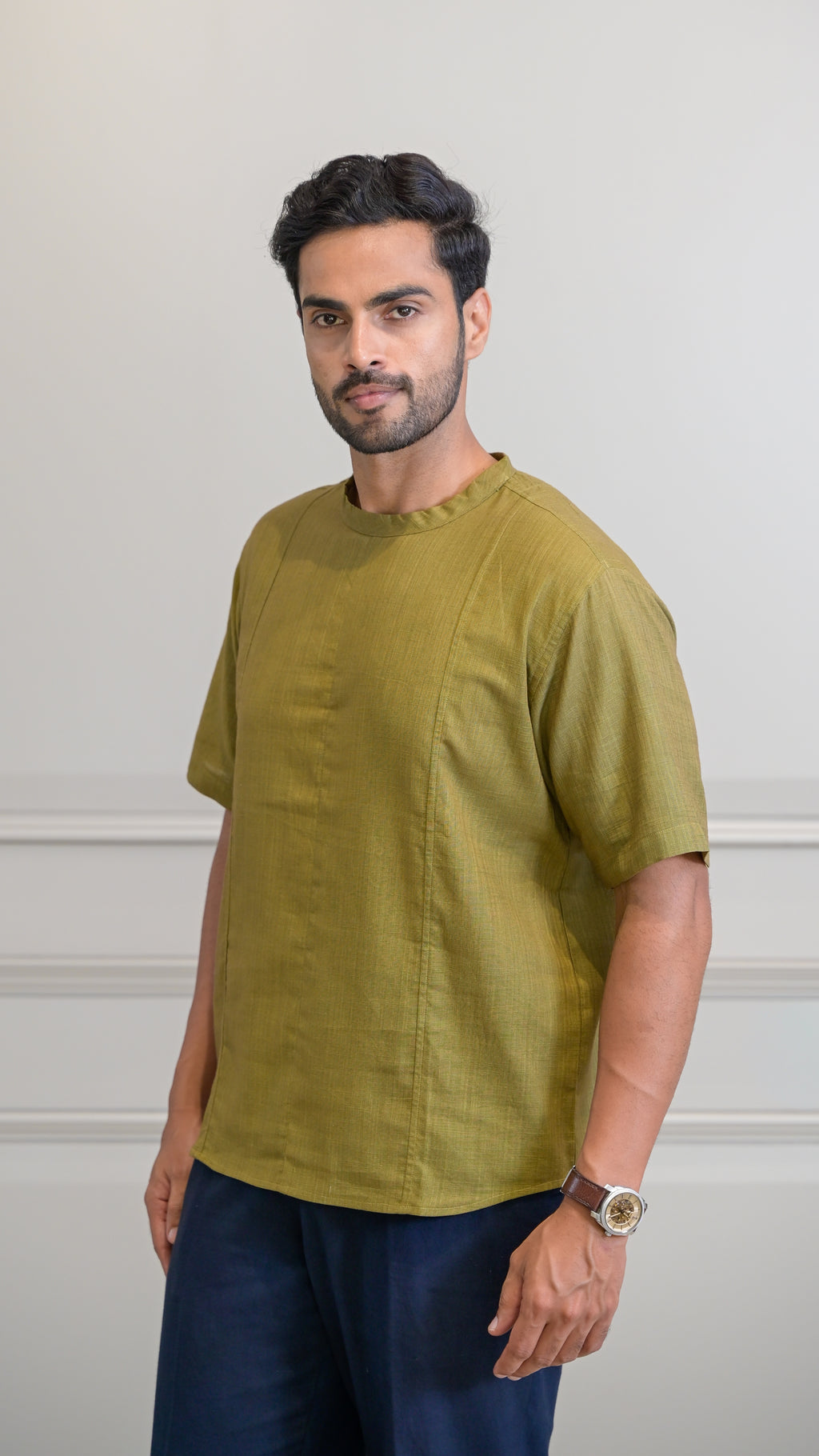 Woven Tee - Olive