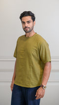 Woven Tee - Olive