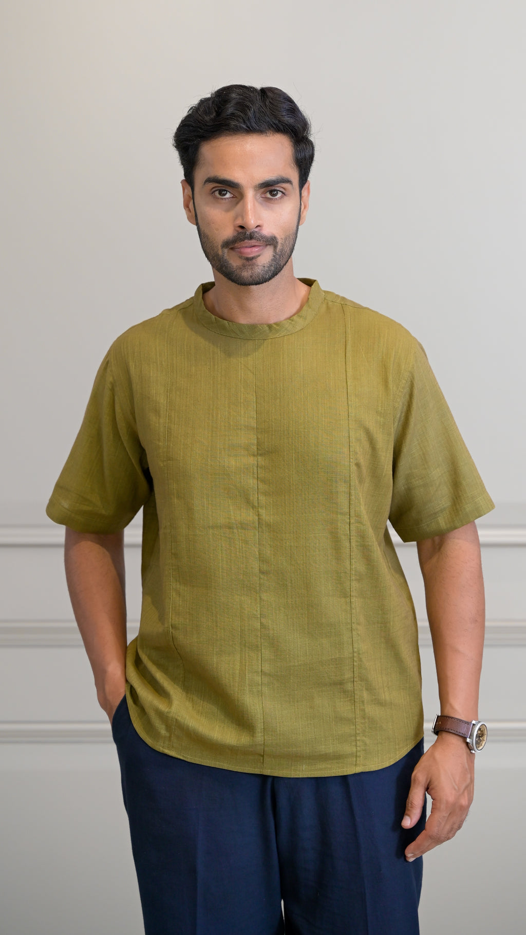 Woven Tee - Olive