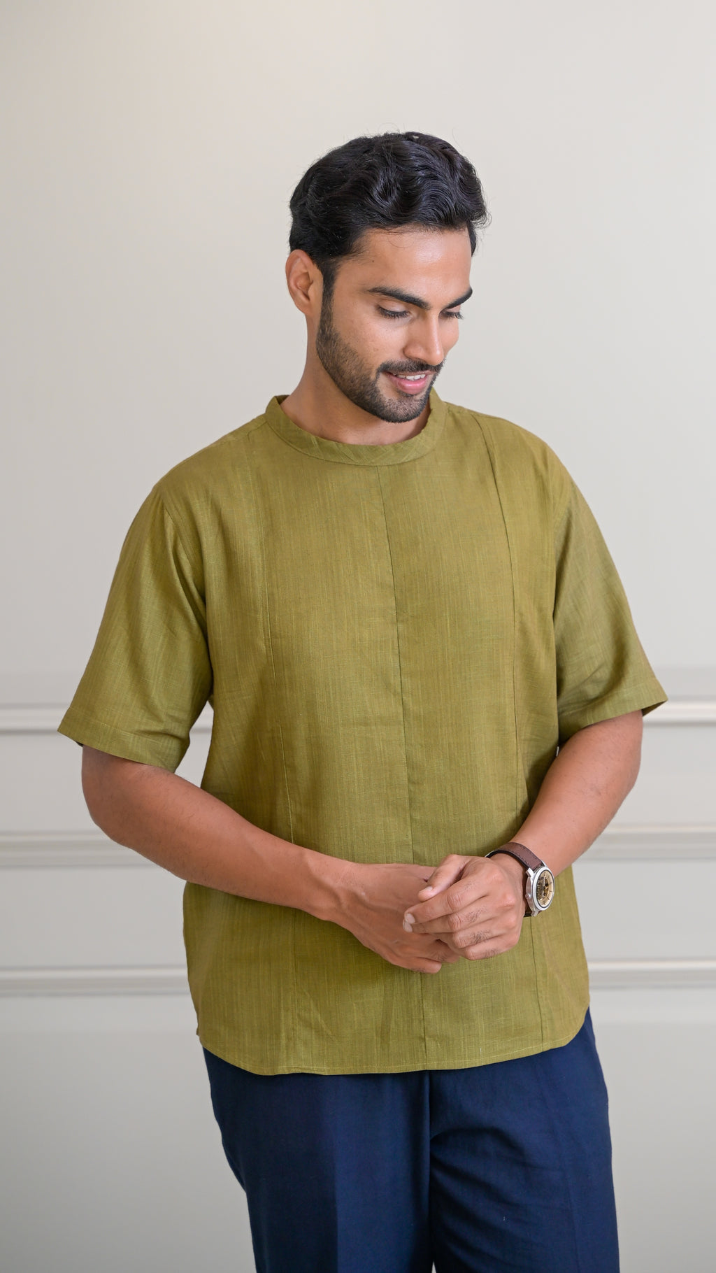 Woven Tee - Olive