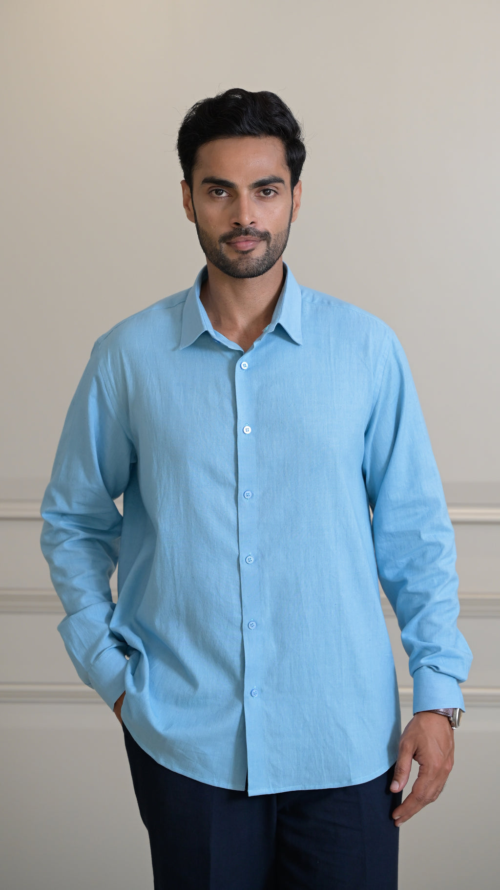 The Classic Shirt- Powder Blue