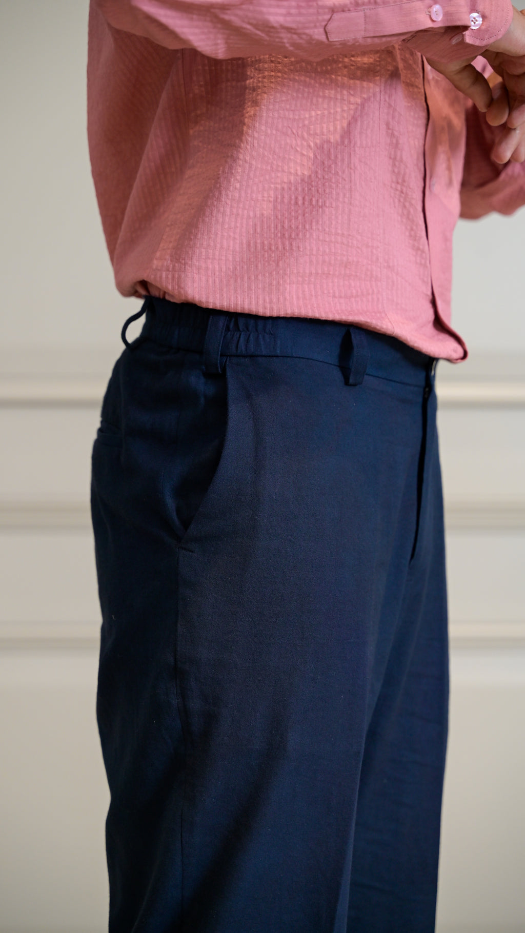 Straight-Leg Trousers - Evening Blue