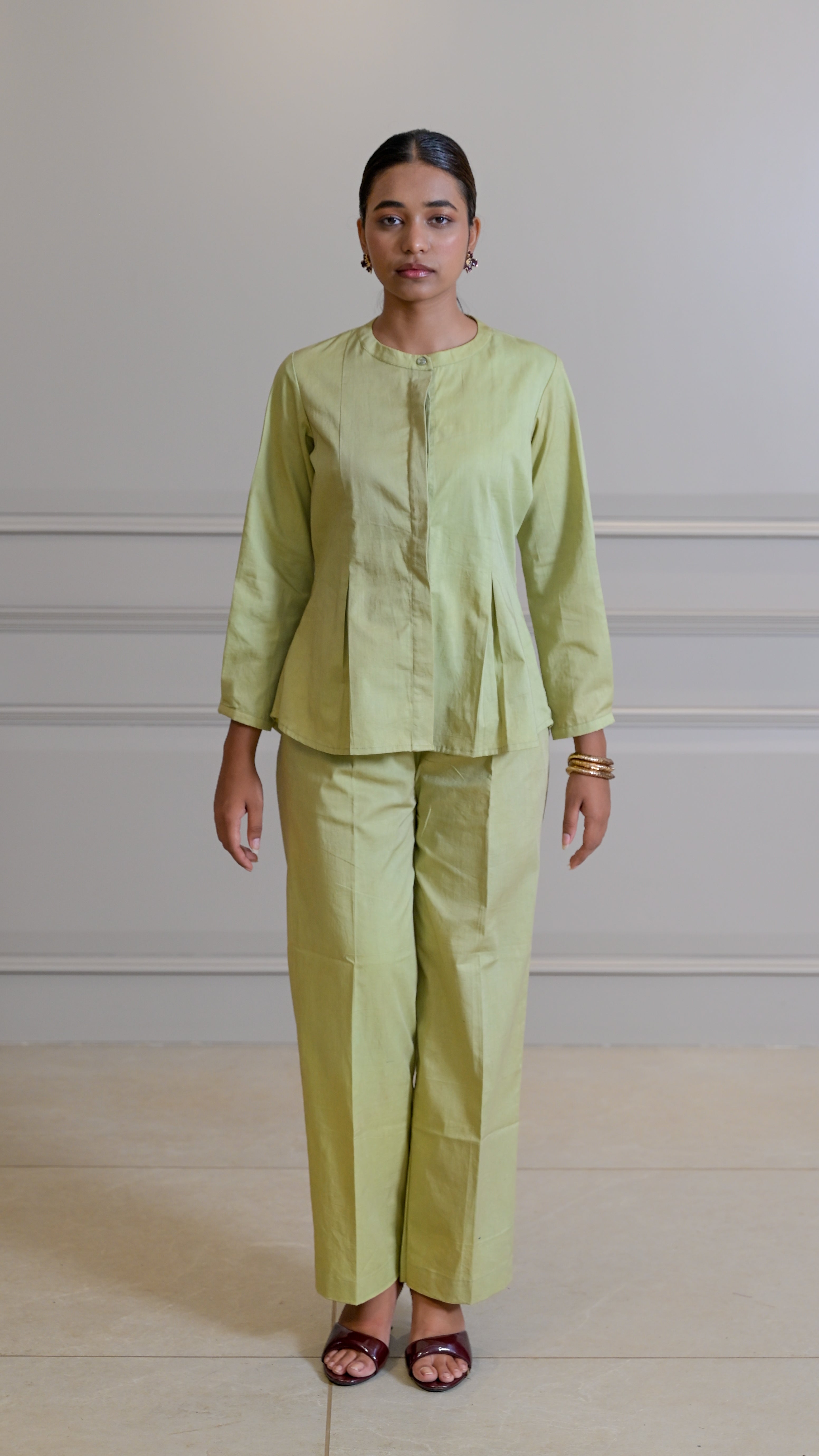 The Classic Cord-set - Palm Green (TROUSER)
