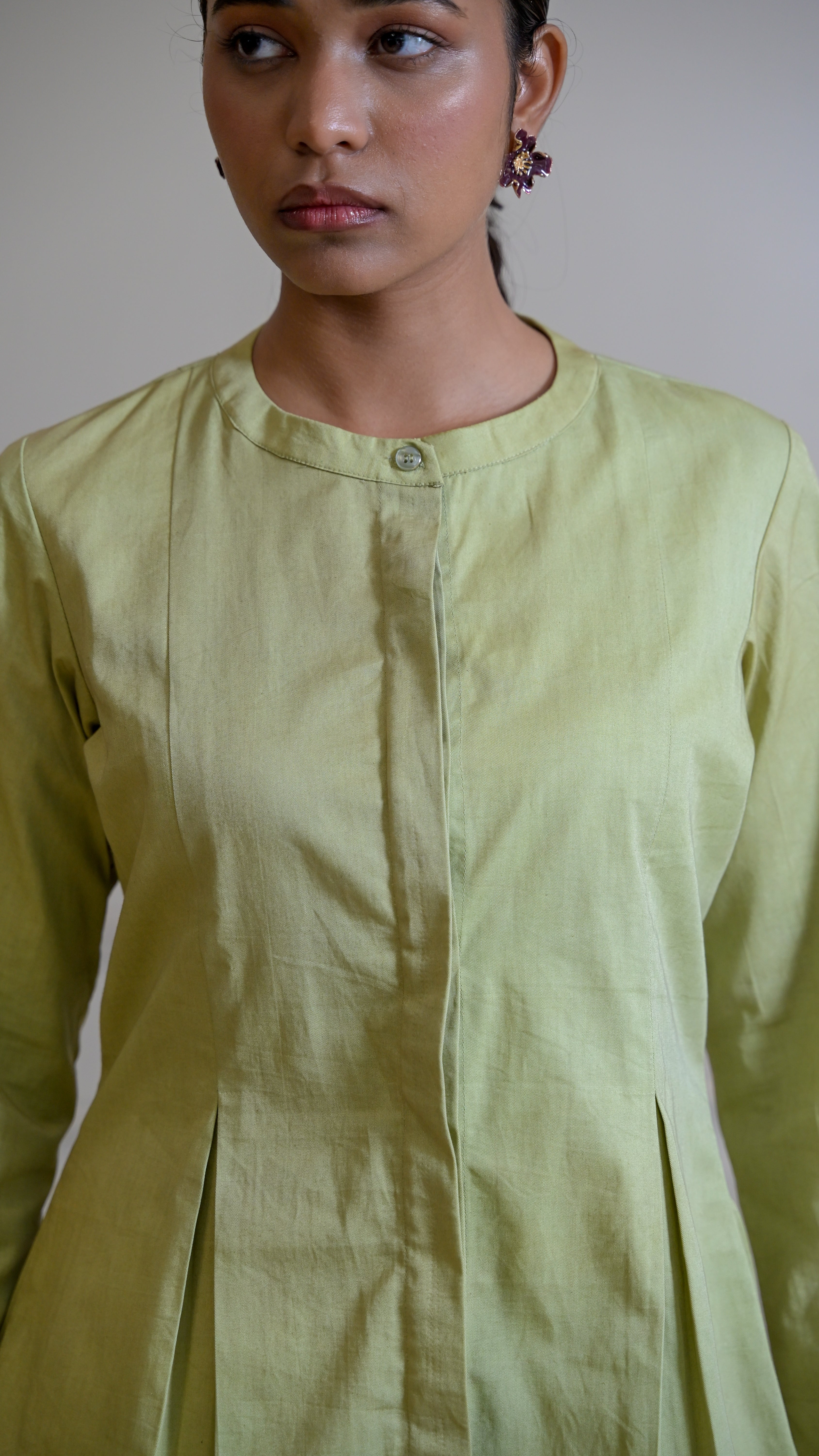 The Classic Cord-set - Palm Green (BLOUSE)