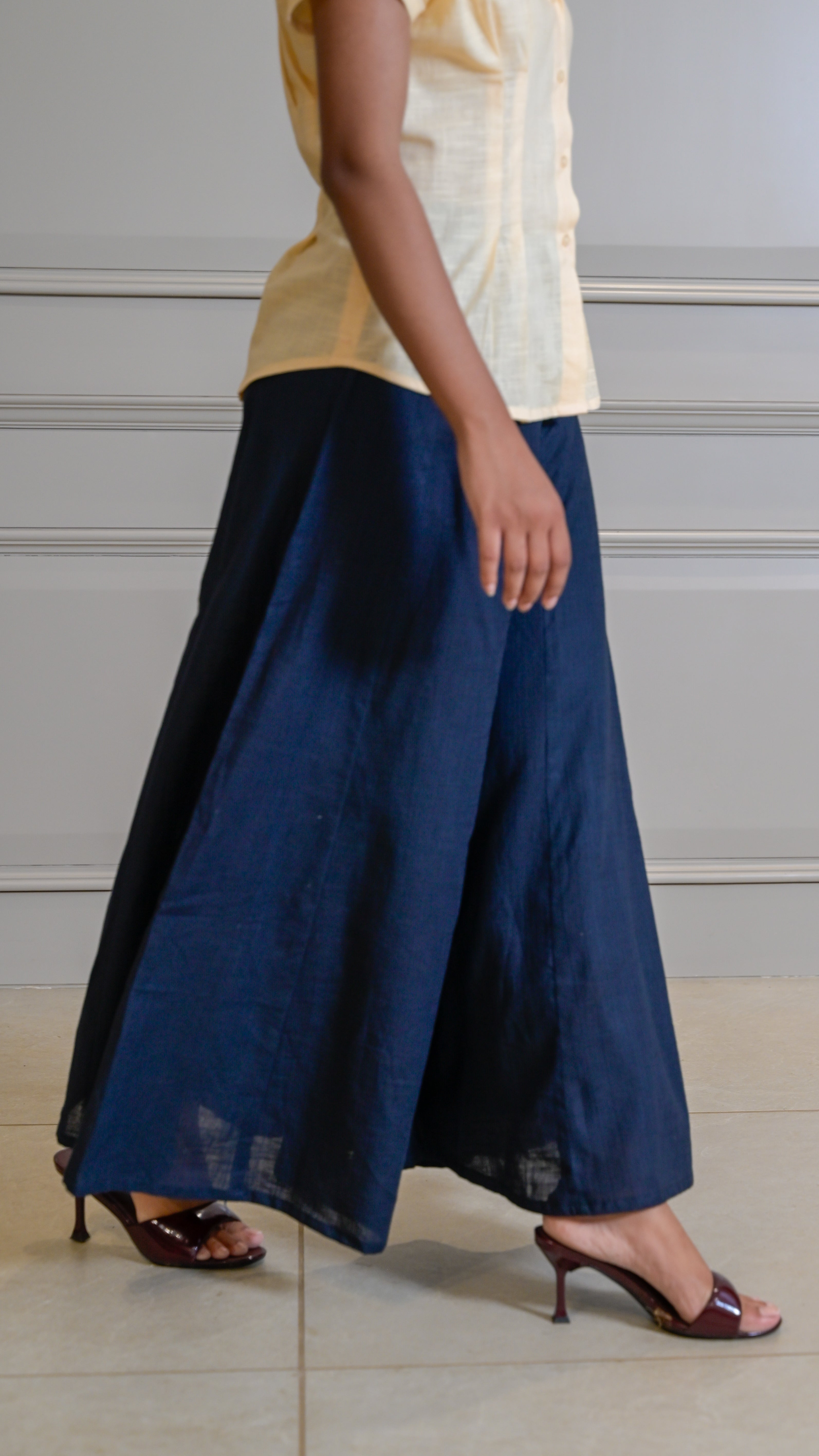 Panelled Bottoms - Navy