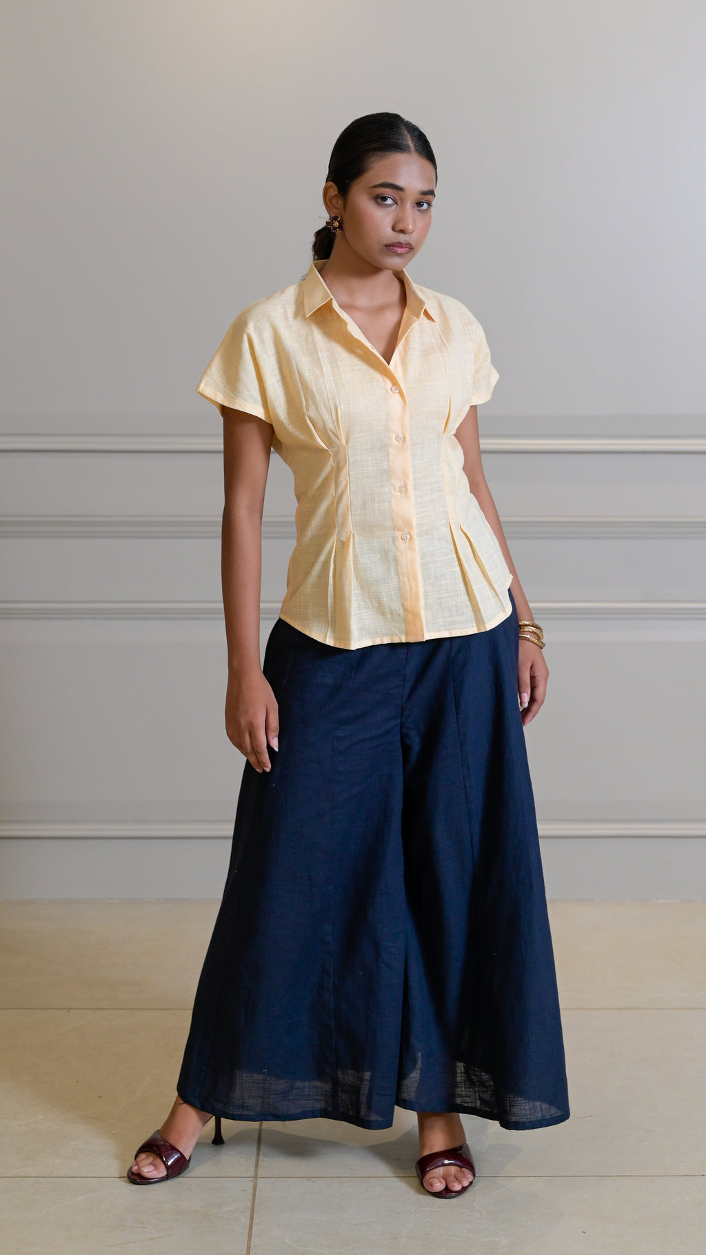 Panelled Bottoms - Navy