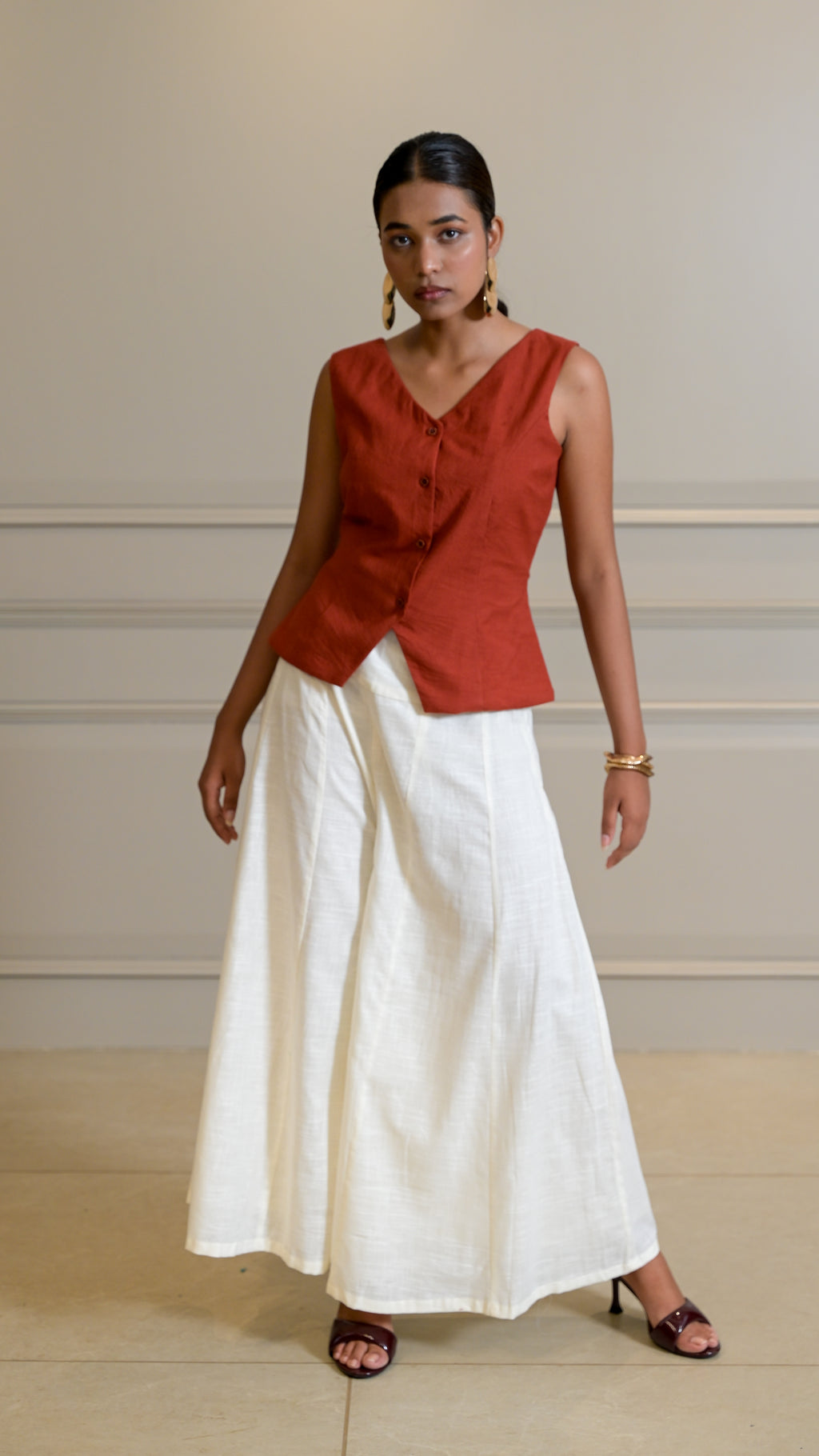 Panelled Bottoms - Cream