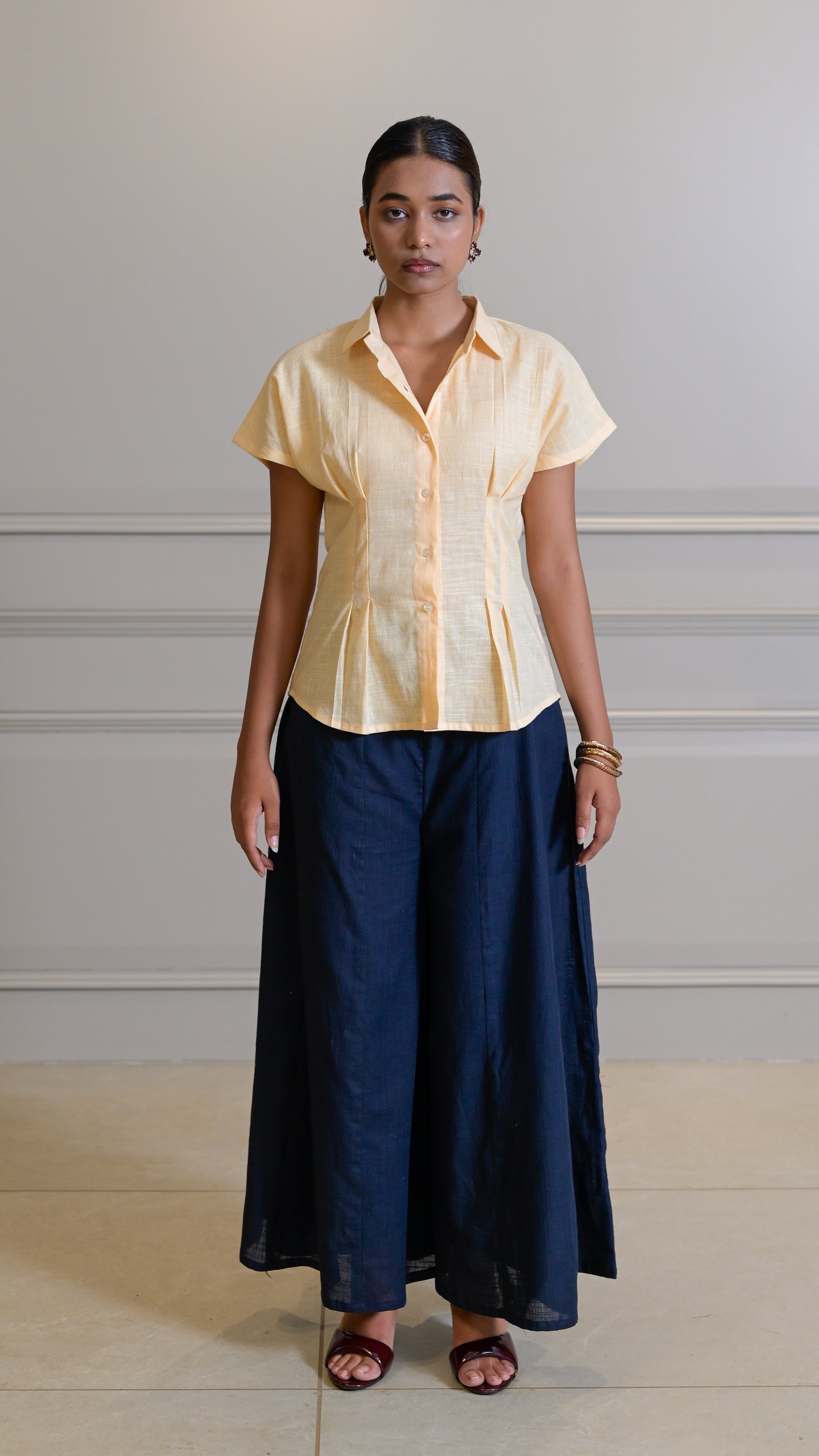 Panelled Bottoms - Navy