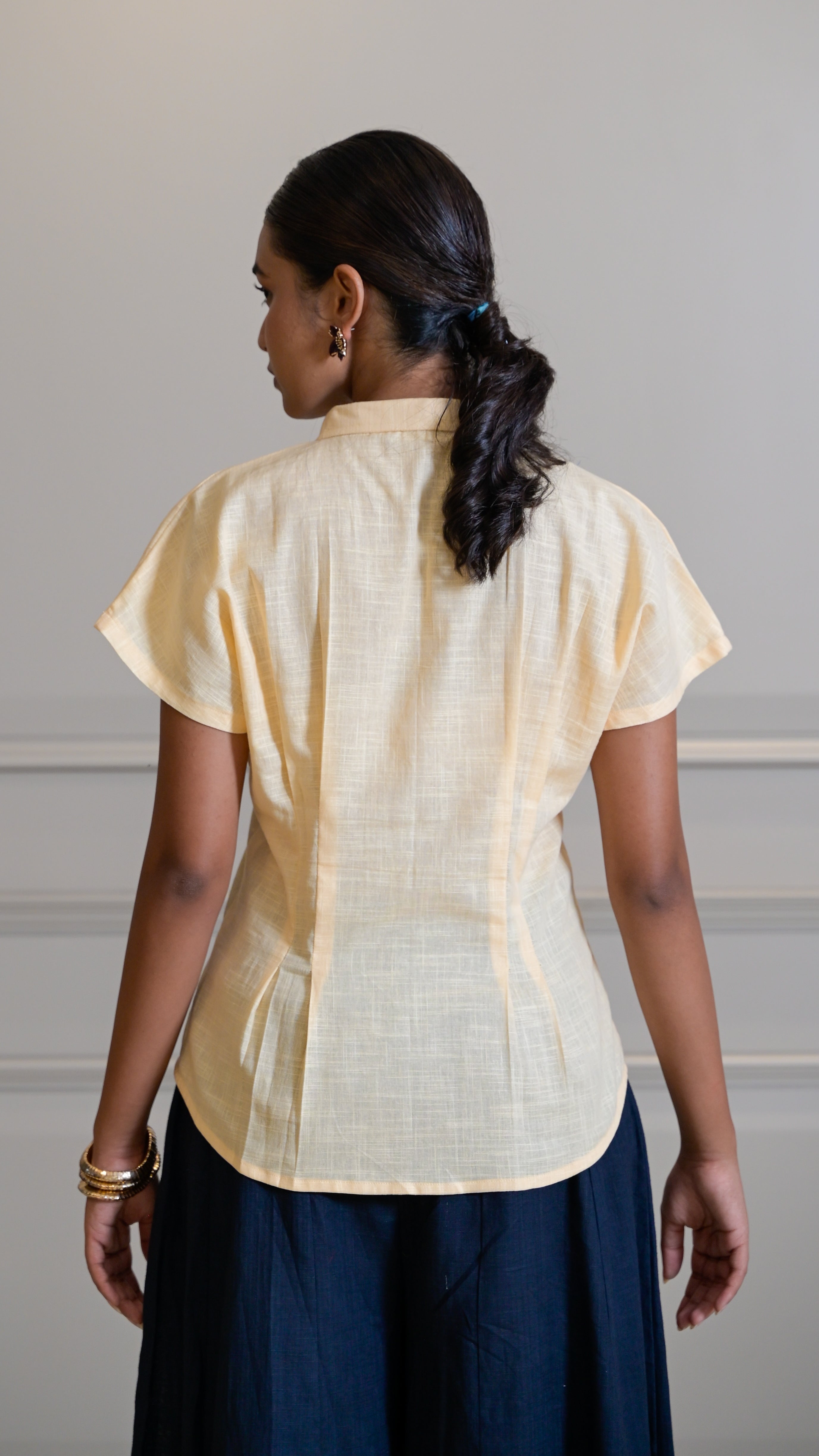 The Tuck Shirt - Butter Yellow