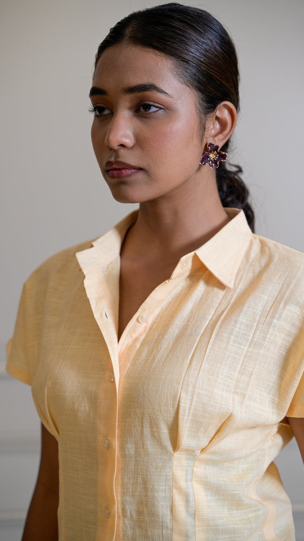 The Tuck Shirt - Butter Yellow
