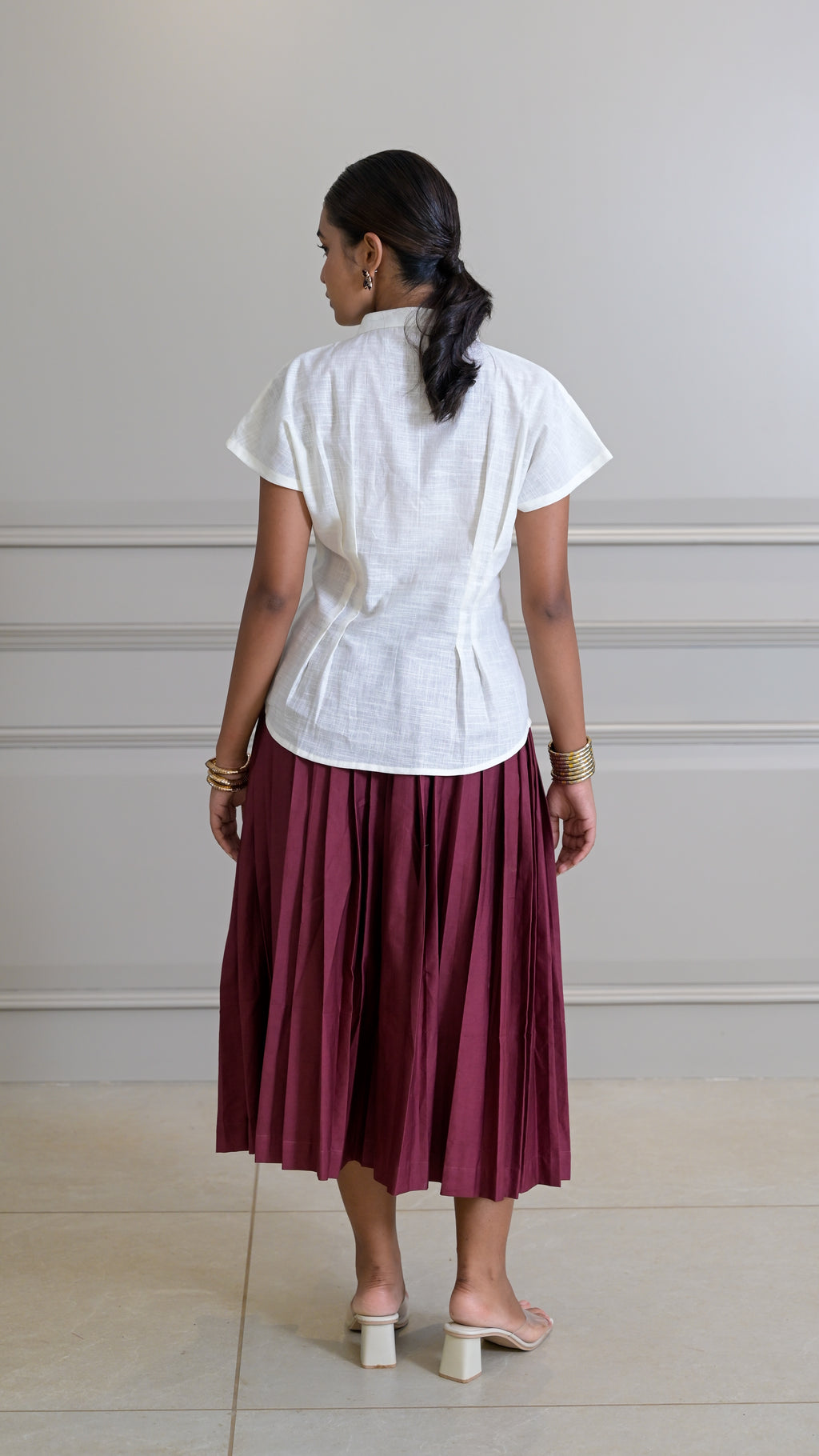 The Tuck Shirt - Cream