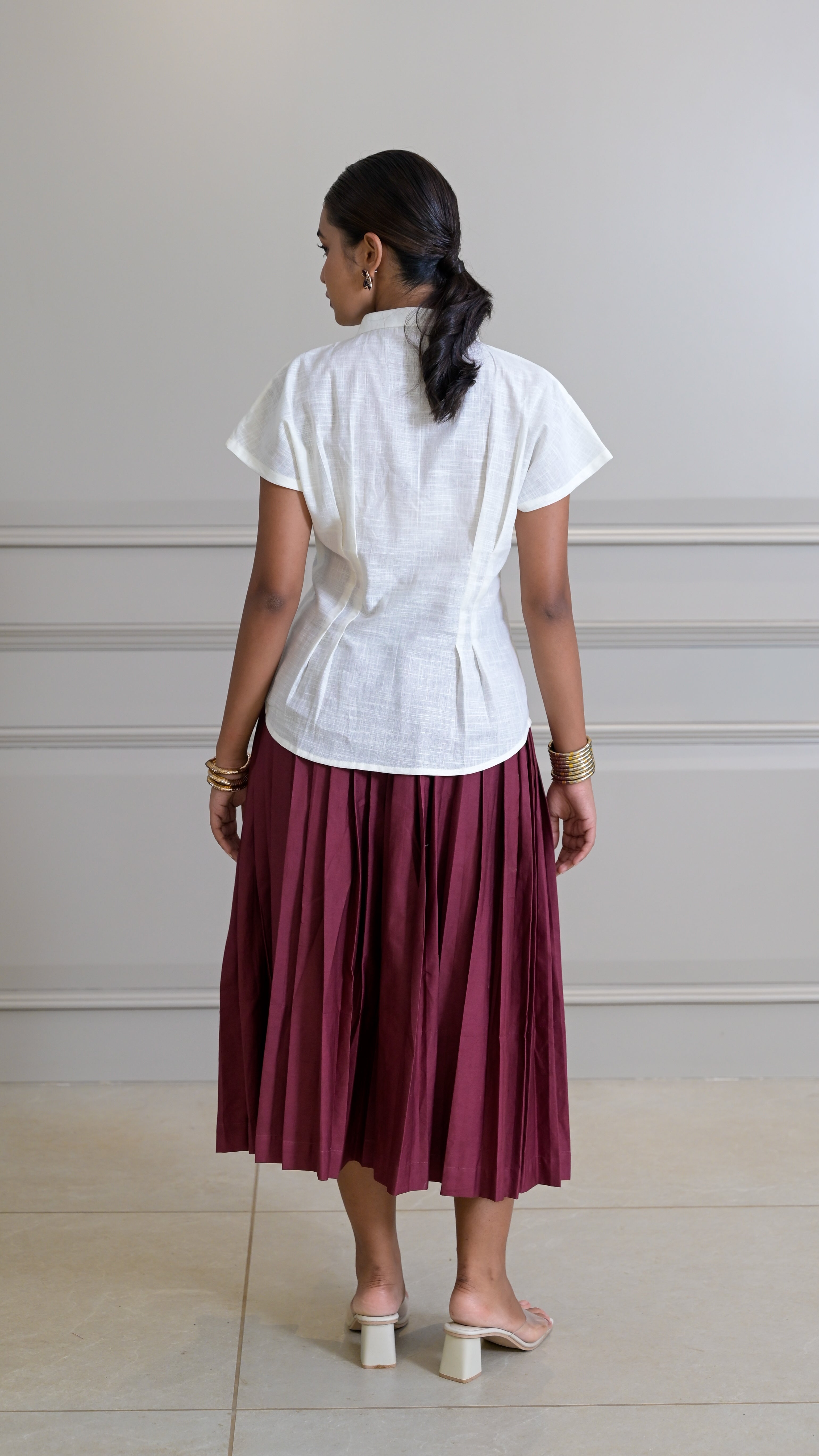 The Tuck Shirt - Cream