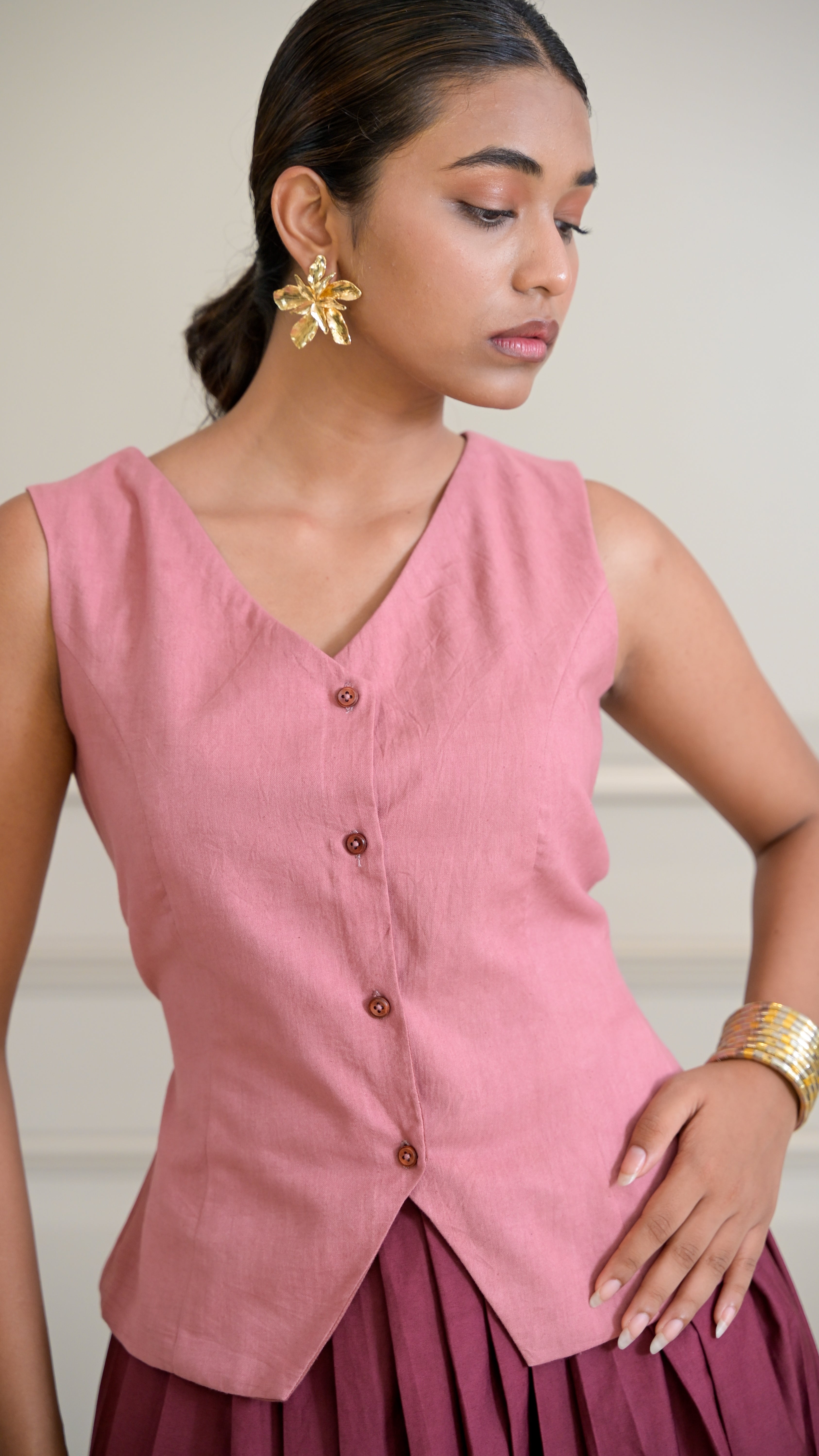 The Vest Top - Pink