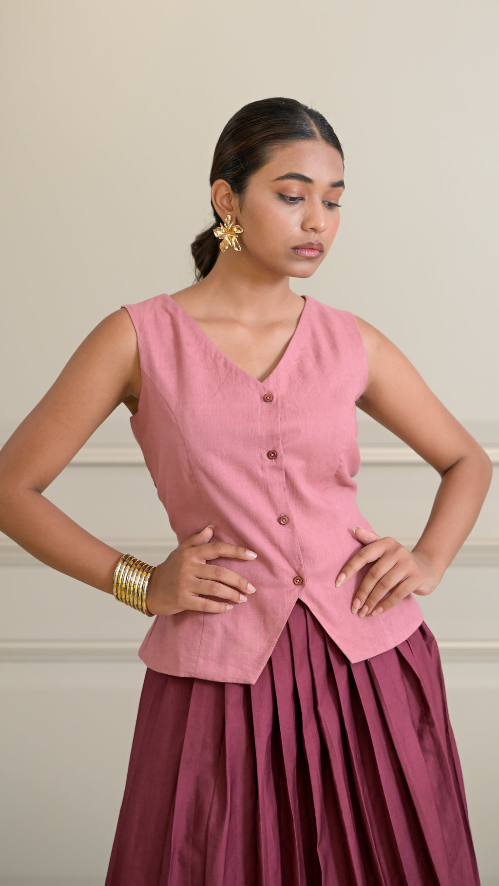 The Vest Top - Pink