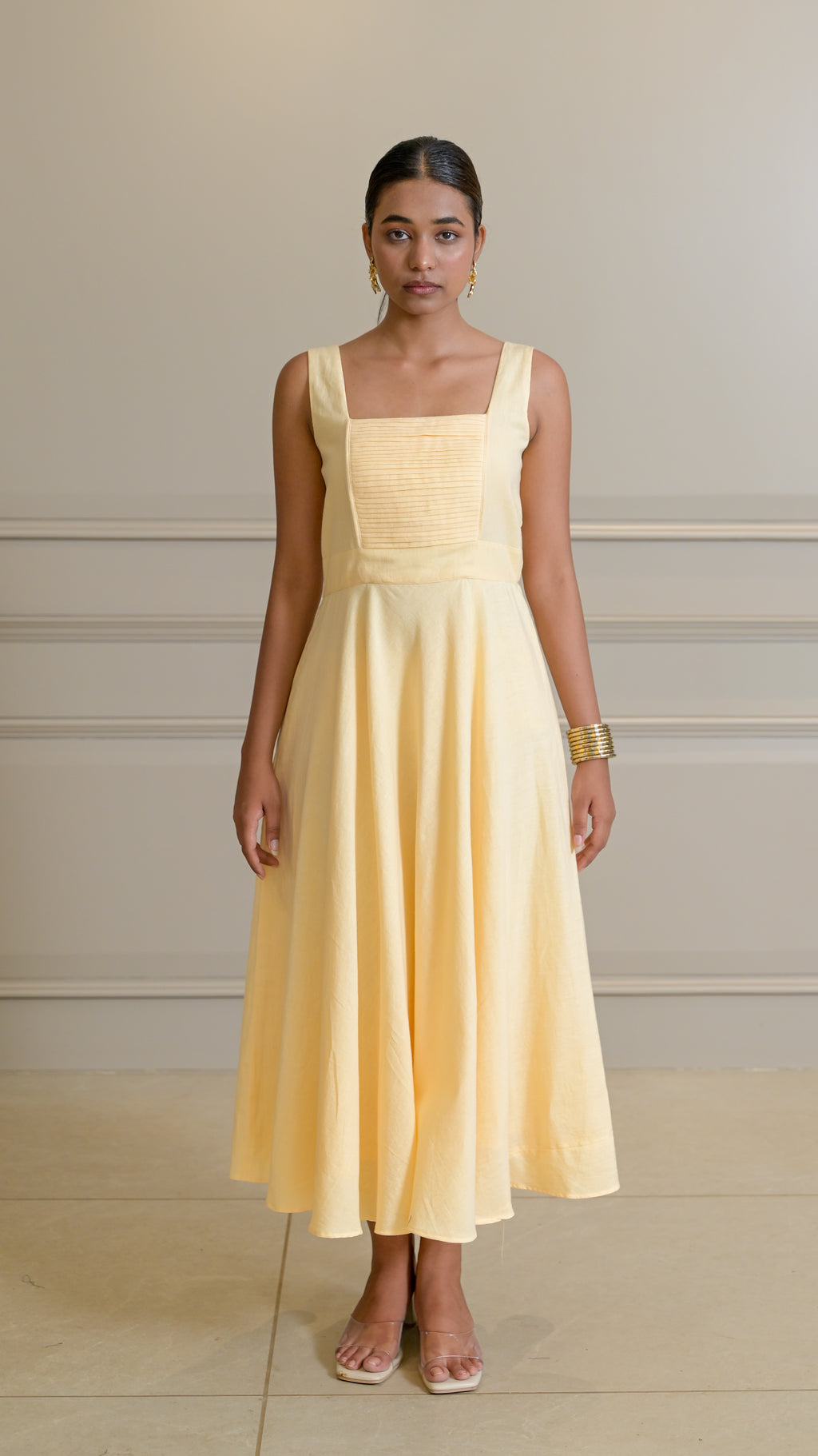 Flare Dress - Butter Yellow