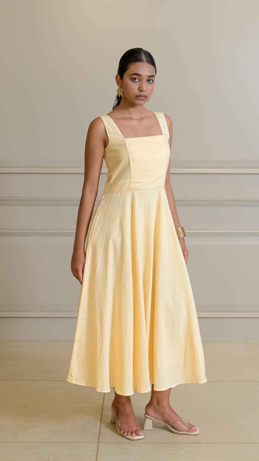 Flare Dress - Butter Yellow