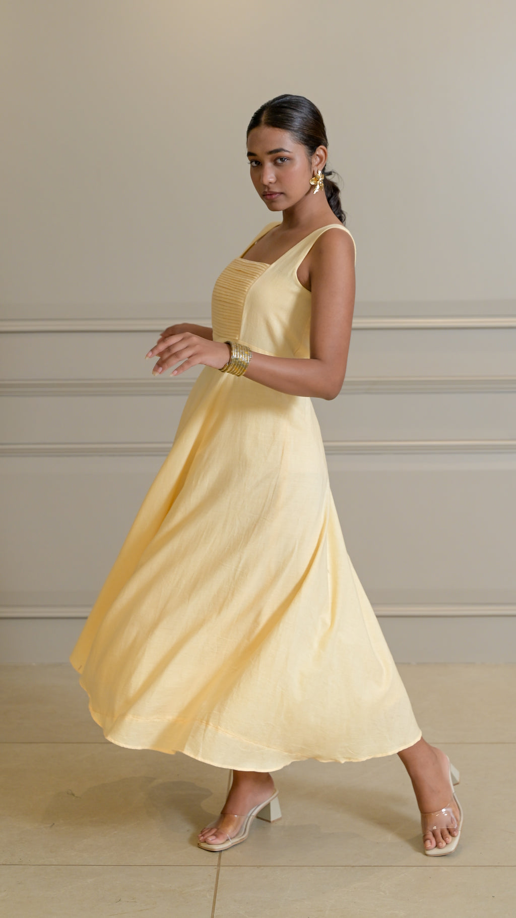 Flare Dress - Butter Yellow