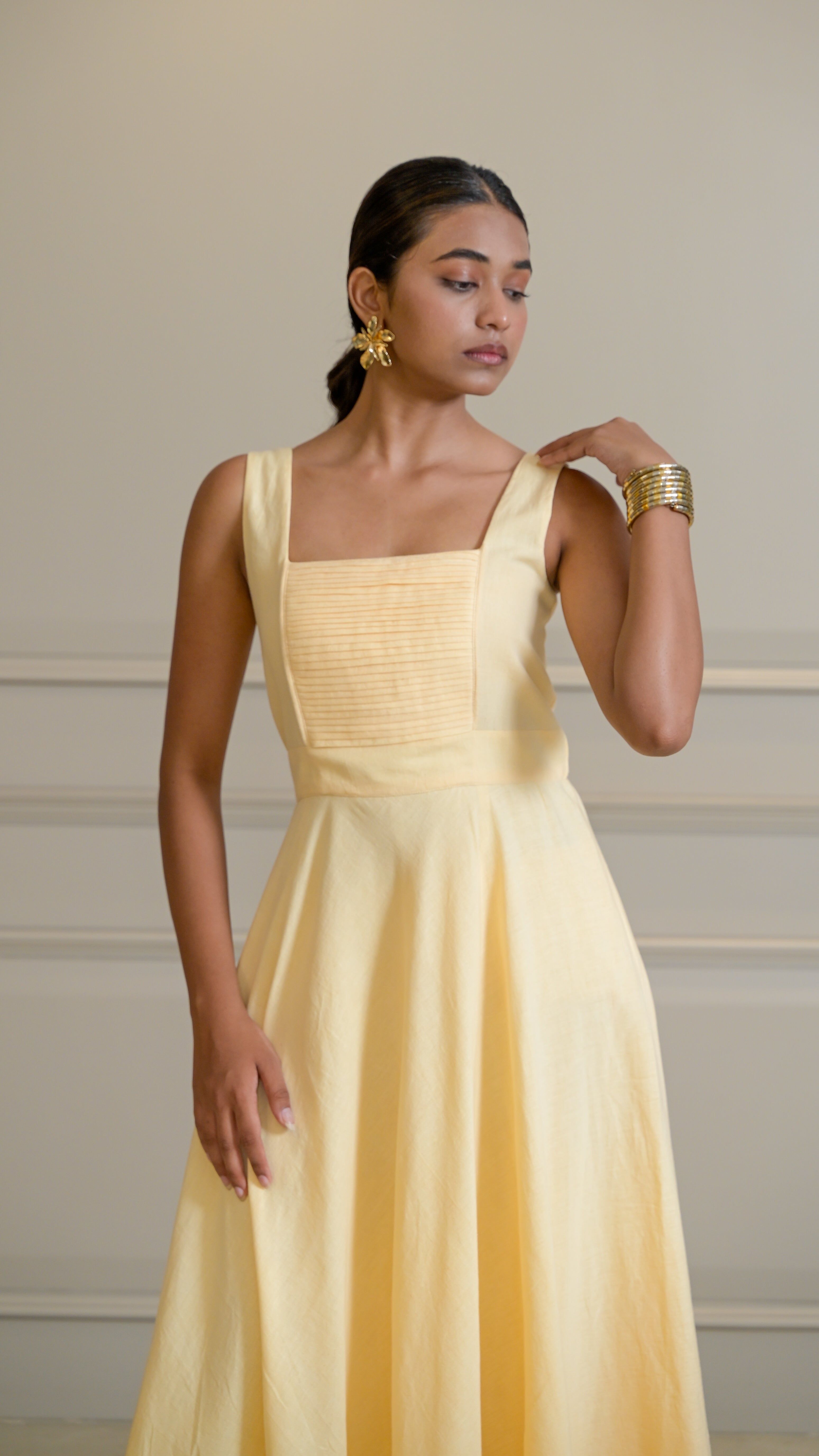 Flare Dress - Butter Yellow