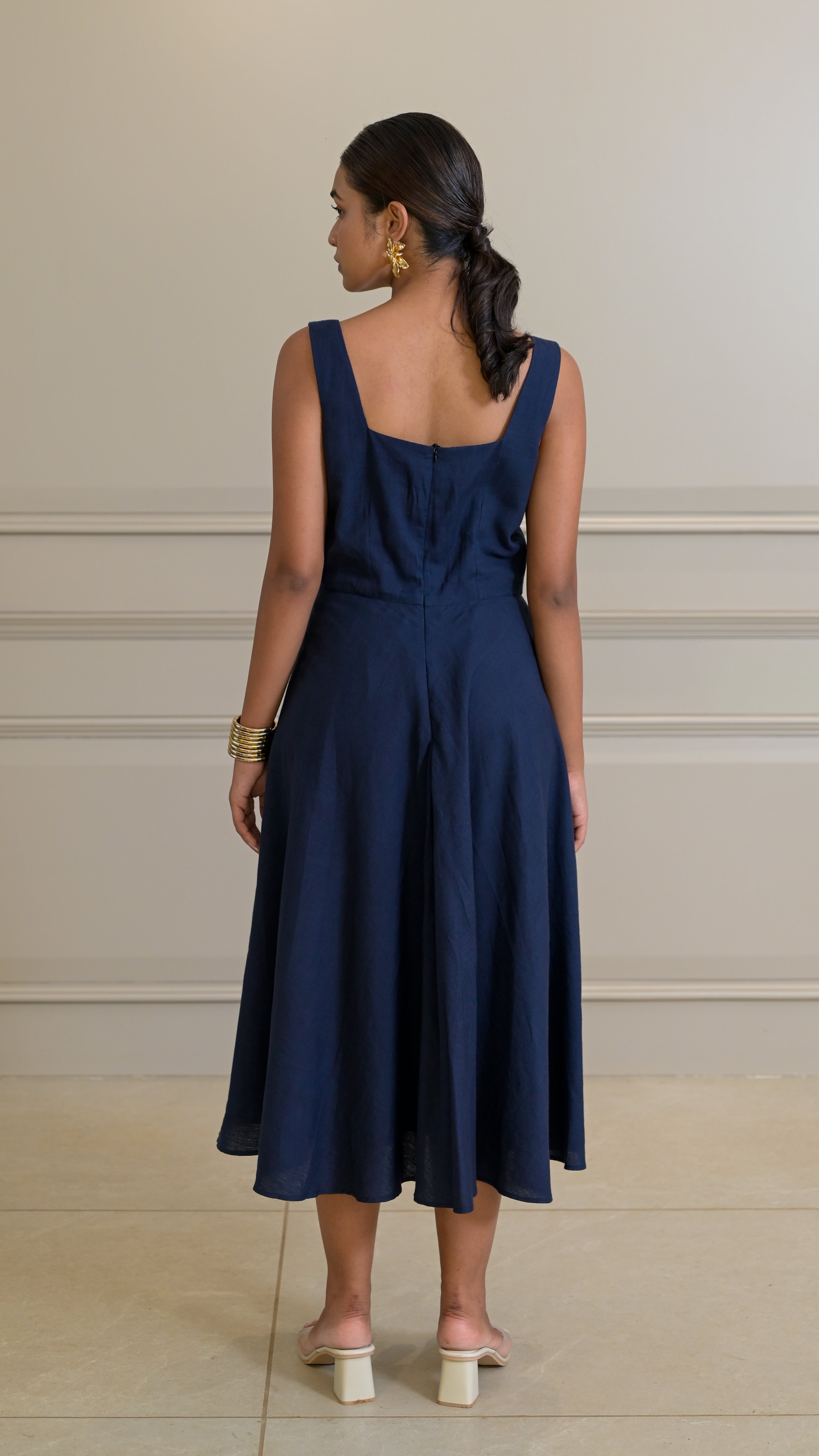Flare Dress - Navy