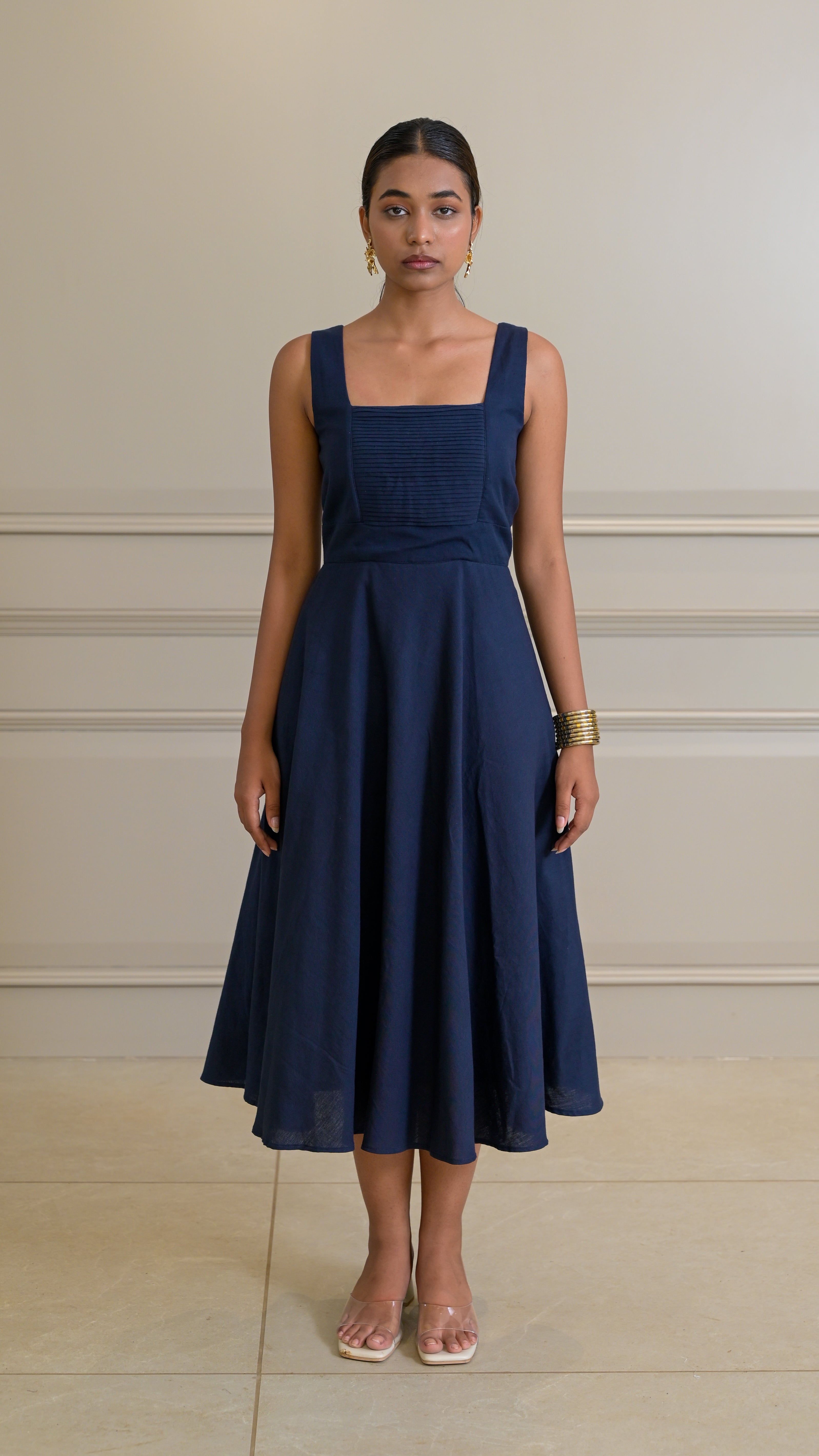 Flare Dress - Navy