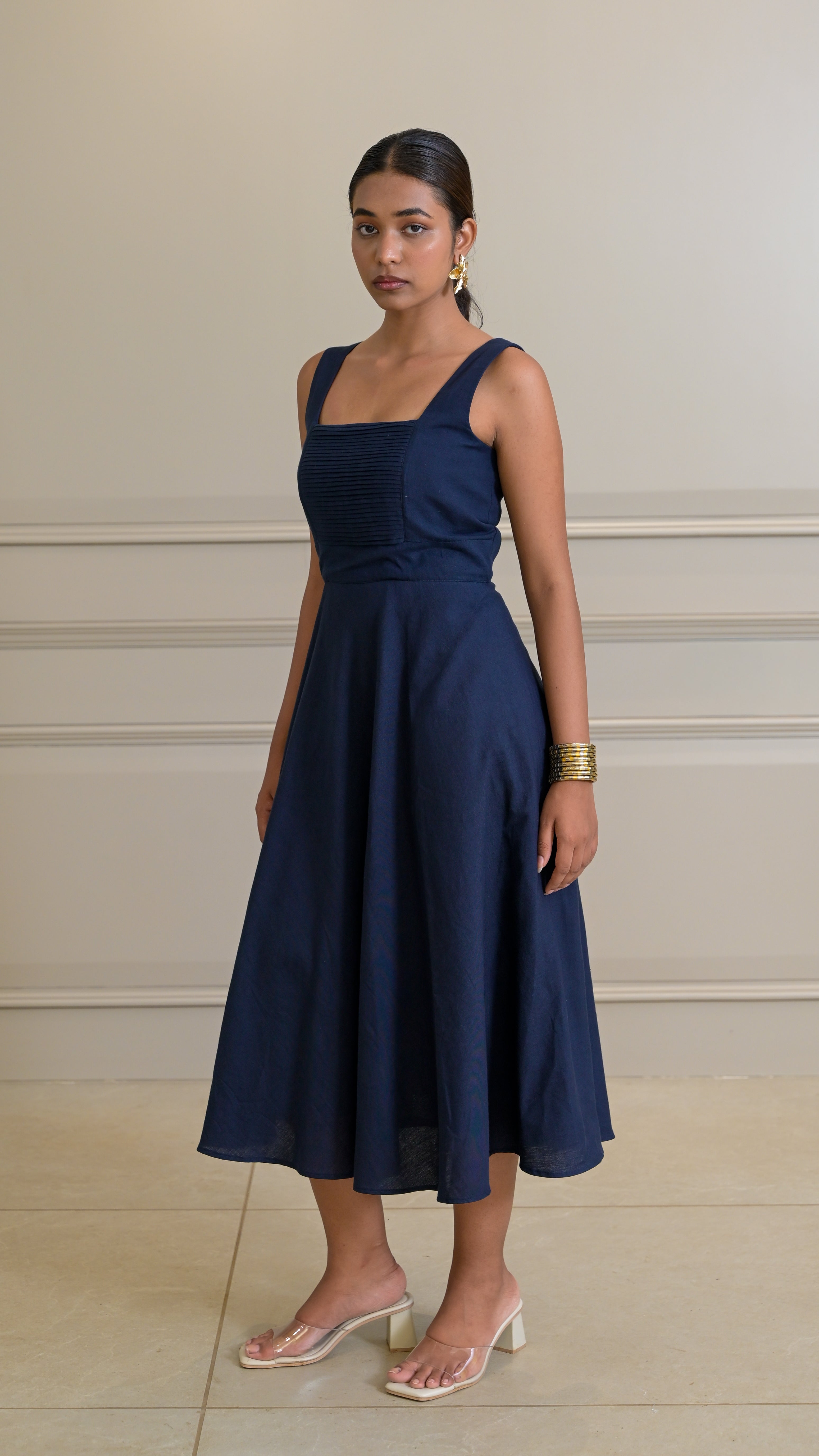 Flare Dress - Navy