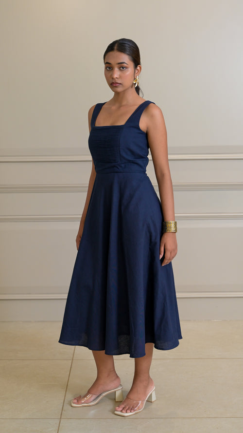 Flare Dress - Navy