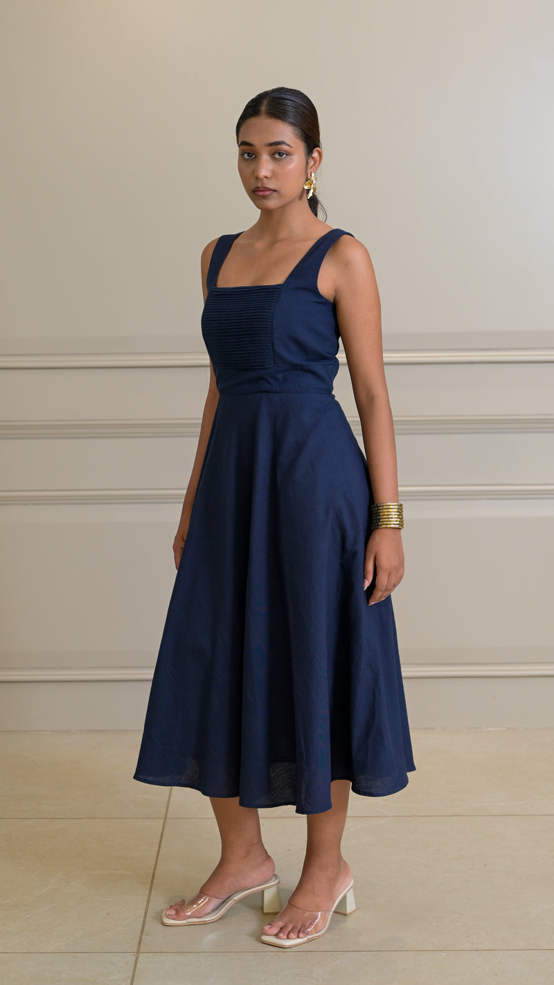 Flare Dress - Navy