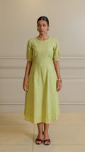 Tuck Dress - Palm Green