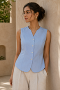 Powder Blue Vest Top