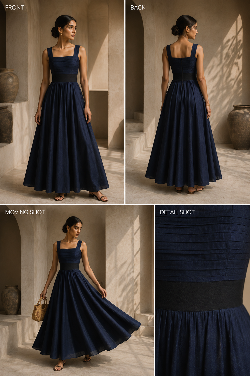 Navy Flare Dress