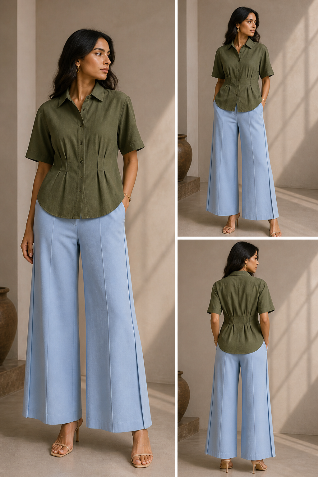 Olive Tuck Top