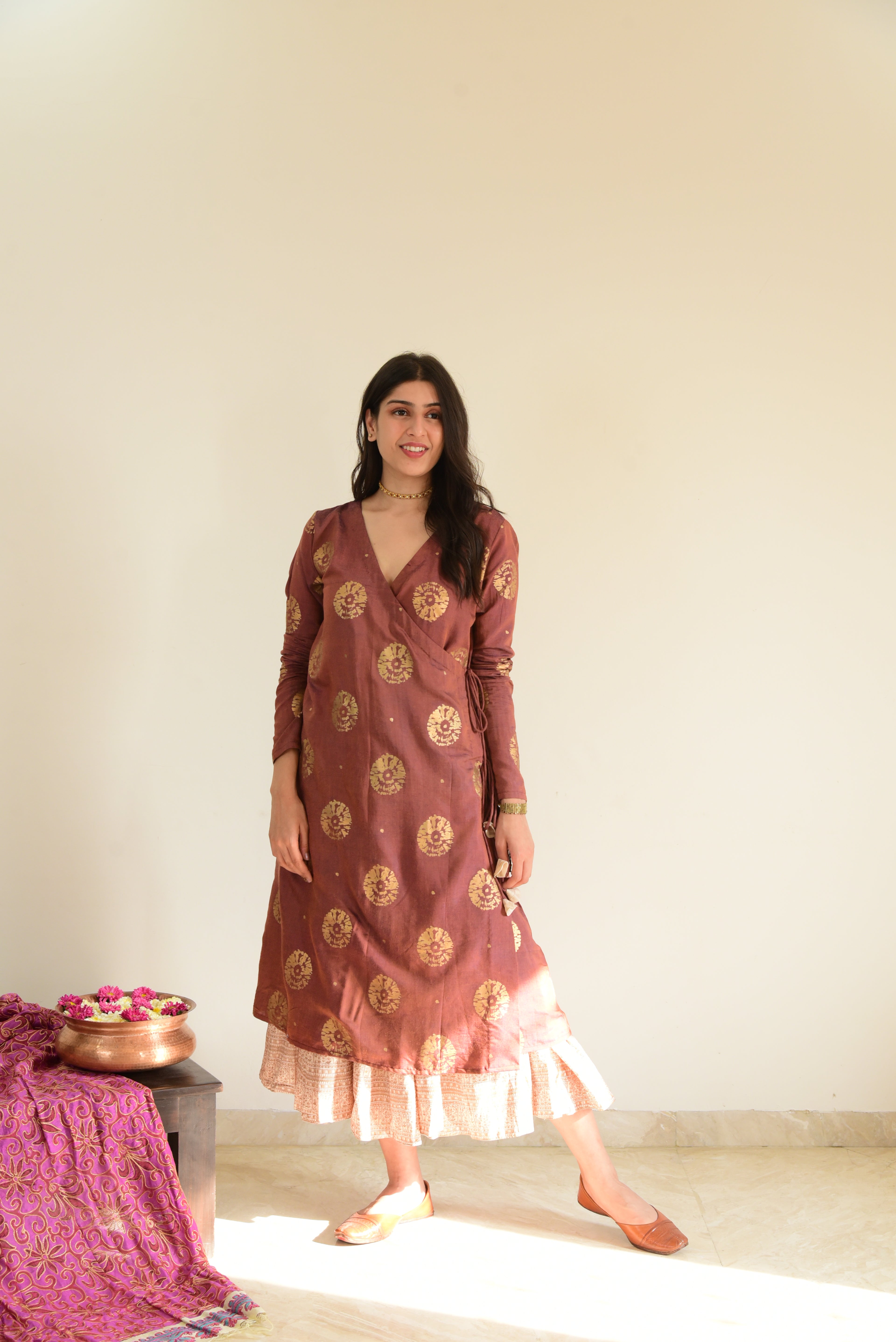 Floral Angarkha Tunic