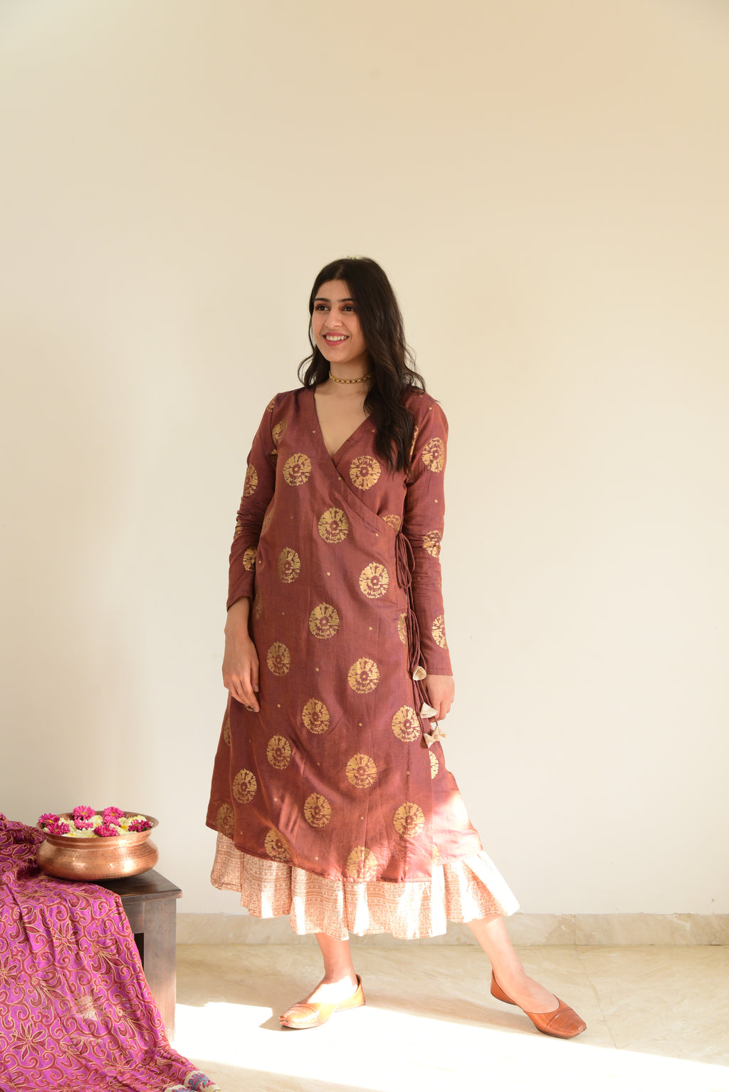 Floral Angarkha Tunic